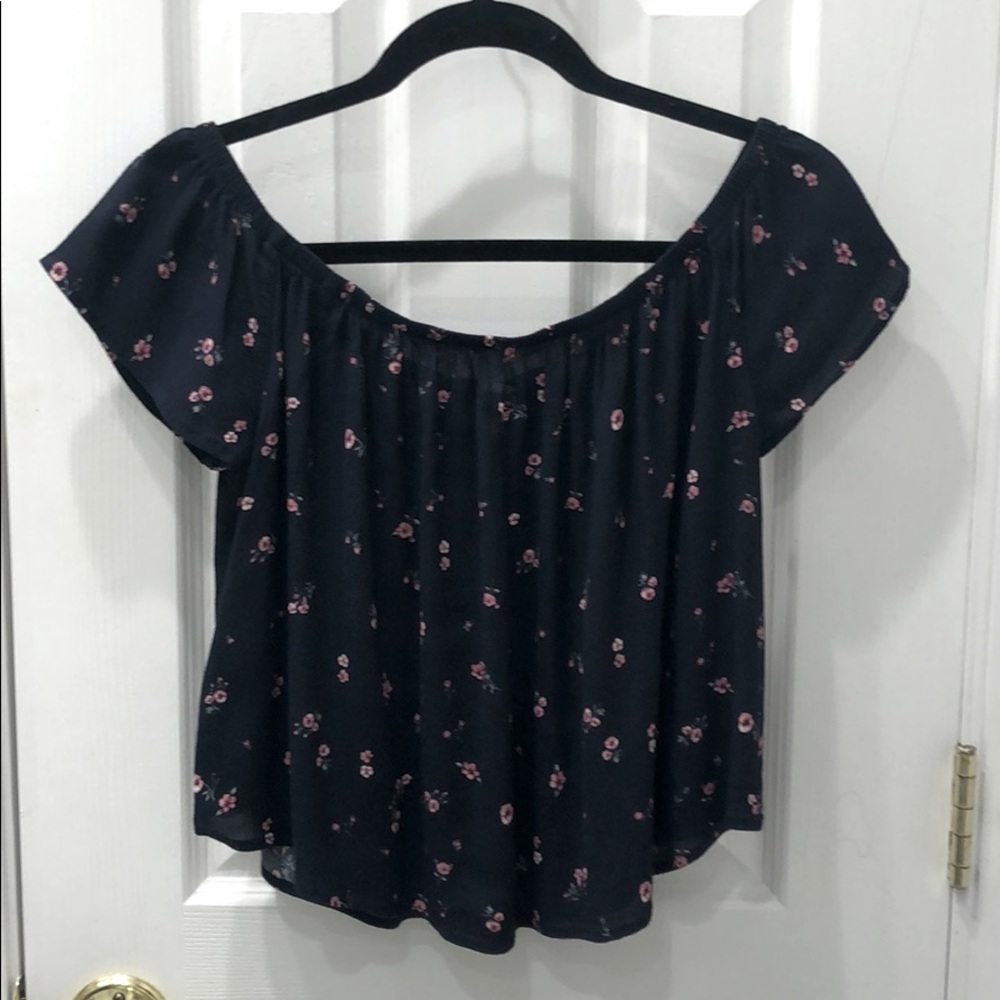 s garage off the shoulder top